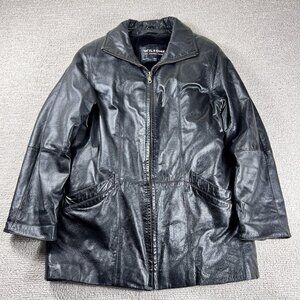 Wilsons Leather Genuine Lined Leather Jacket Black Men’s Size Medium